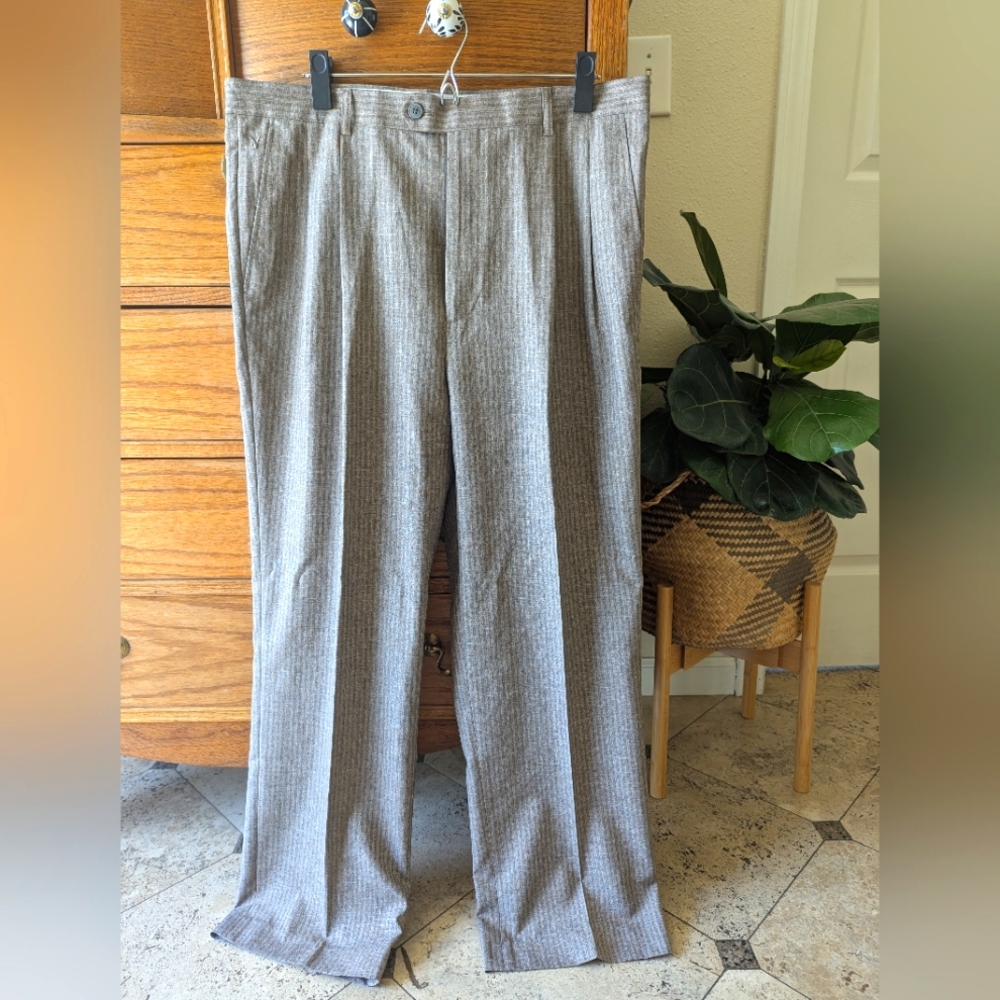 Men's Gray Striped Pants